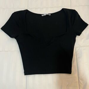 Zara Black Crop Top